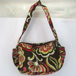 Vera Bradley Puccini Small Handbag Purse Red/Yellow/Pink and Brown Full Zip